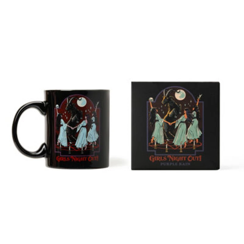 Image of Steven Rhodes Girls Night Out Black Mug Candle With Purple Rain Scent