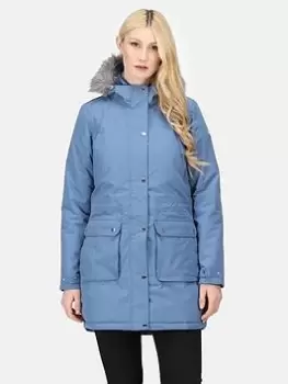 Image of Regatta Voltera Heated Parka - Blue Size 8, Women