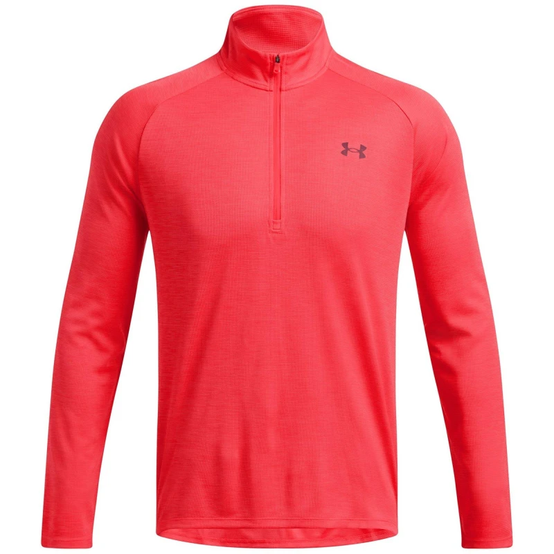 Image of Under Armour Armour UA Tech Zip Long Sleeve Mens - Red Red S
