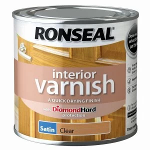 Image of Ronseal Quick Dry Varnish - Clear Satin - 250ml