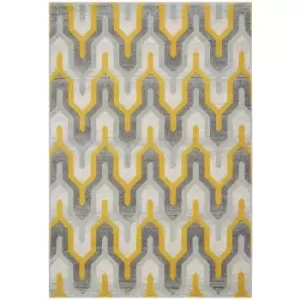 Image of Asiatic Nova Rug Geo Yellow - 200x290cm - Grey/Yellow
