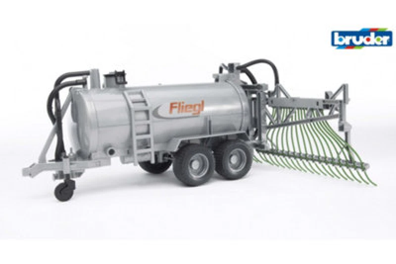 Image of Bruder Fliegl Barrel Trailer With Spread Tubes Detailed Vehicle & Playset Model