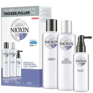 Image of Nioxin SYS5 Care System Trial Kit for Chemically Treated Hair with Light Thinning Medium