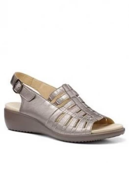 Image of Hotter Rosella Extra Wide Fit Wedge Sandals - Rose Gold, Rose Gold, Size 4, Women