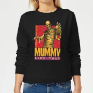 Image of Universal Monsters The Mummy Retro Womens Sweatshirt - Black - S