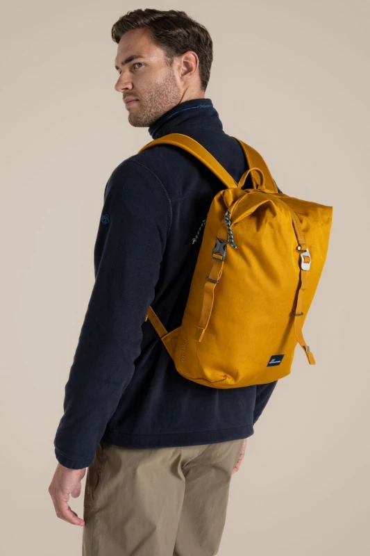 Image of Craghoppers Craghoppers 16L Kiwi Classic Rolltop Backpack in Bright Yellow Bright Yellow One Size Unisex 5063260114196