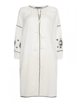 Image of French Connection Embroidered tunic White