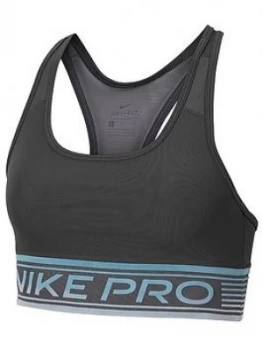 Image of Nike Training Swoosh Mesh Sports Bra - Dark Grey
