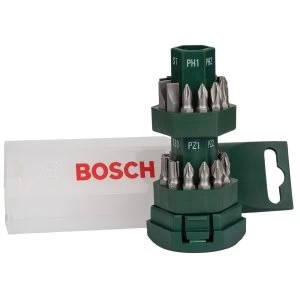 Image of Bosch 25 Piece Screwdriver Bit Set - Green & White