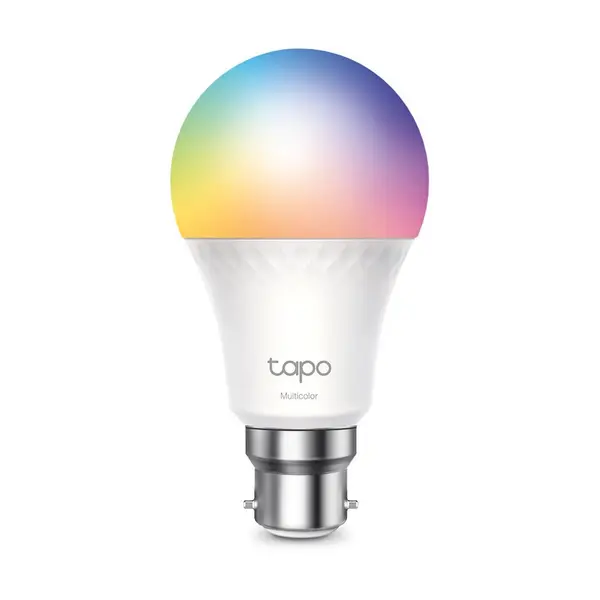 Image of TP-LINK (TAPO L535B) Smart Multicolour WiFi Light Bulb, Extra Bright, Matter-Certified, Dimmable, App/Voice Control, Bayonet Fitting