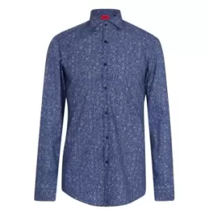 Image of Hugo Kason Long Sleeve Shirt - Blue