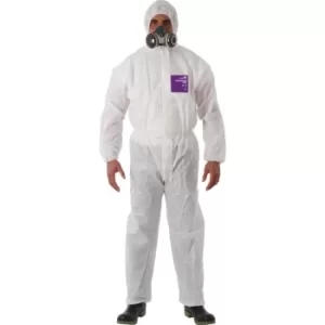 Image of Coveralls Hooded White Size Medium
