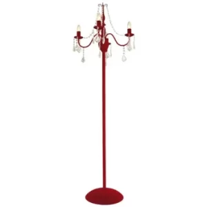 Image of Linea Verdace Ardini 4 Light Multi Arm Floor Lamp Red