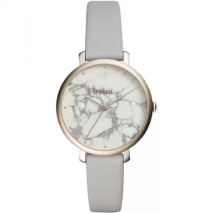 Image of Fossil Jacqueline Grey Leather Watch