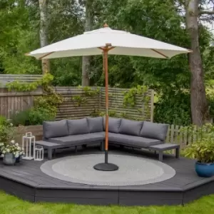 Image of Styx 3m x 2m Deluxe Wooden Parasol