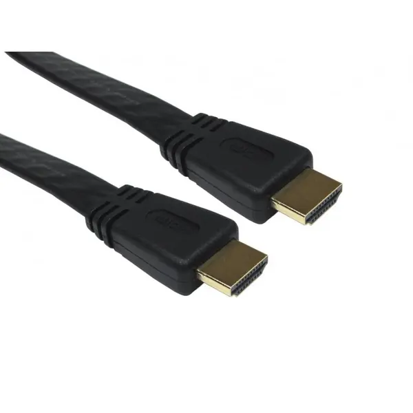 Image of Cables Direct 2m Flat HDMI 1.4 High Speed with Ethernet Cable