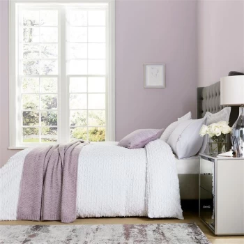 Image of Katie Piper Calm Textured Duvet Cover Set - White