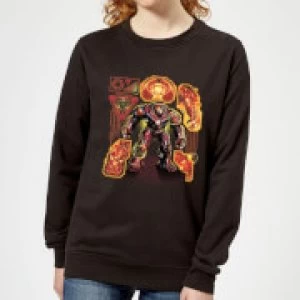 Image of Marvel Avengers Infinity War Hulkbuster Womens Sweatshirt - Black