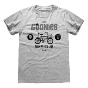 Image of Goonies Unisex Adult Bike Club T-Shirt (S) (Heather Grey)