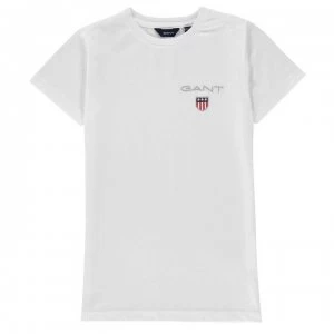 Image of Gant Medium Shield T Shirt - White 110
