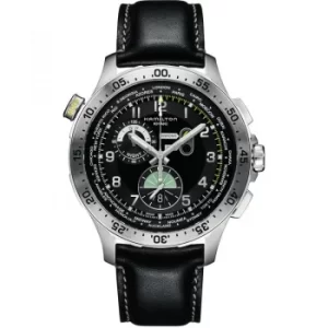 Image of Mens Hamilton Khaki Pilot Worldtimer Chronograph Watch