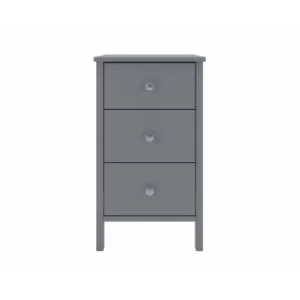 Image of Steens Tromso 3 Drawer Bedside Table, Grey