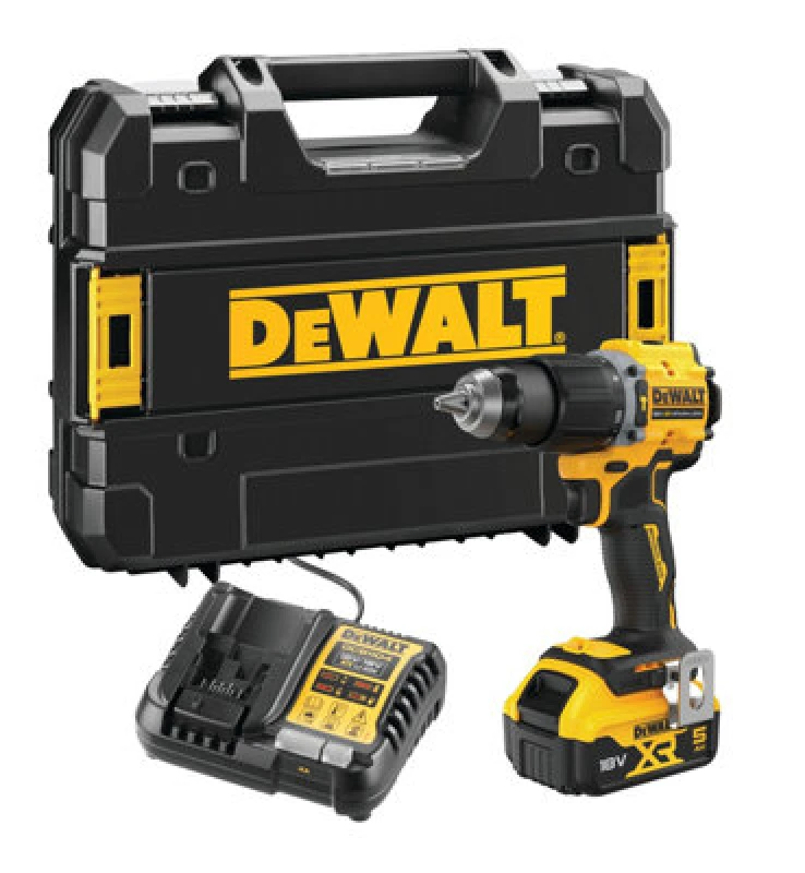 Image of DEWALT DCD799 18v XR Cordless Brushless Compact Combi Drill DCD799P1T-GB Batteries: 1 x 5ah Li-ion