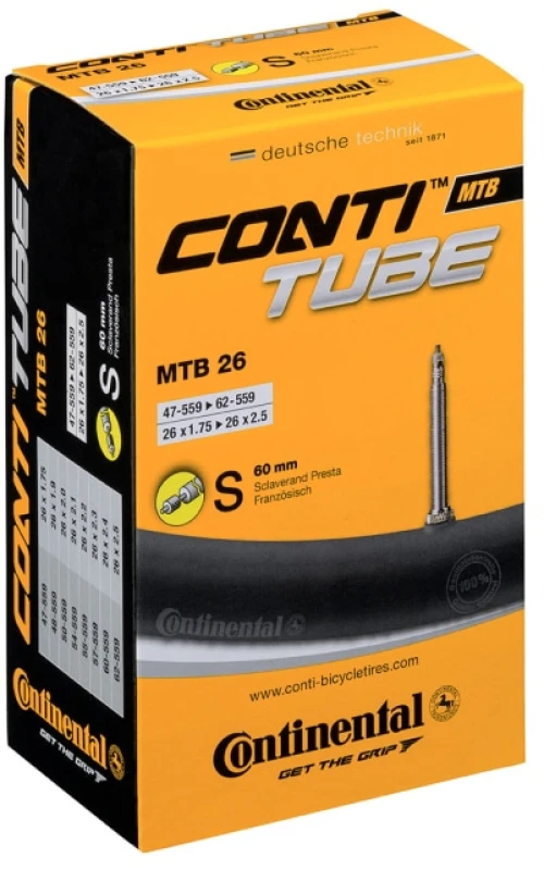 Image of Continental MTB Inner Tube 29X1.75-2.50 Presta 60mm BLACK