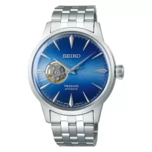 Image of Seiko Presage Cocktail Time Blue Acapulco Automatic Movement Blue Dial Stainless Steel Bracelet SSA439J1