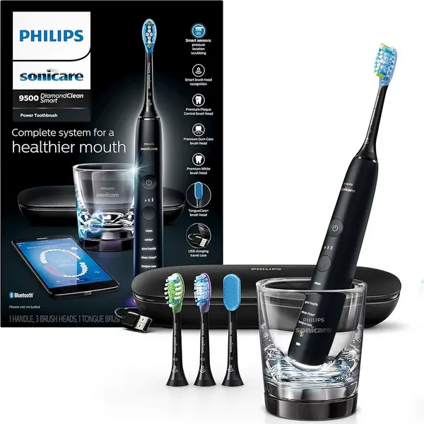 Image of Philips Sonicare Smart HX9924/12 DiamondClean Black Sonic Electric Toothbrush