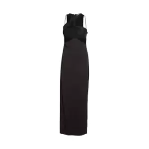Image of Calvin Klein Front Knot Twist Maxi Dress - Black