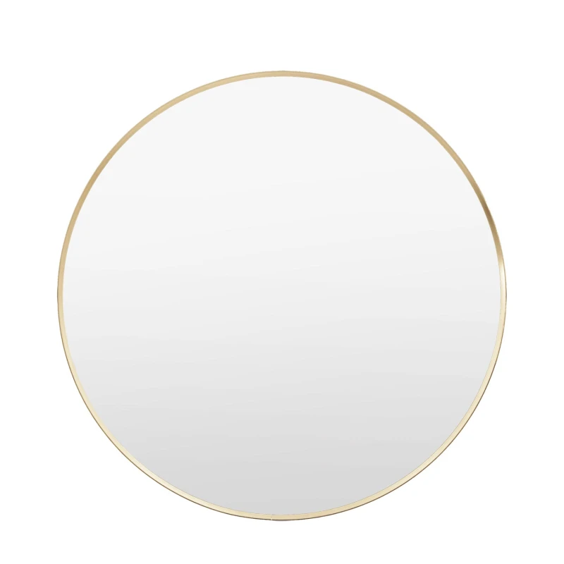 Image of Gallery Holworth Round Mirror, 80x80cm, Gold