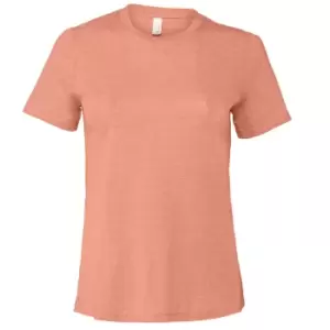 Image of Bella + Canvas Womens/Ladies Heather Jersey Relaxed Fit T-Shirt (XL) (Sunset)