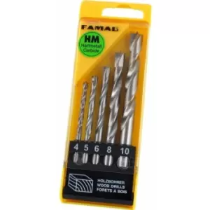Image of Famag - 5PCS hss Brad Point Drill Bit, s Set in Plastic Case, 1591845