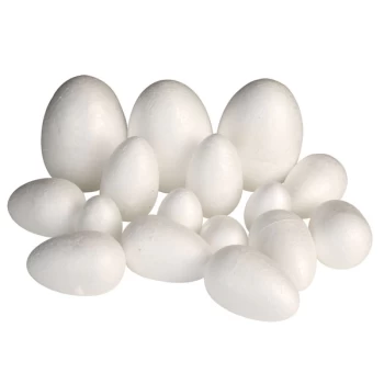 Image of Major Brushes Assorted Polystyrene Eggs - Pack of 30