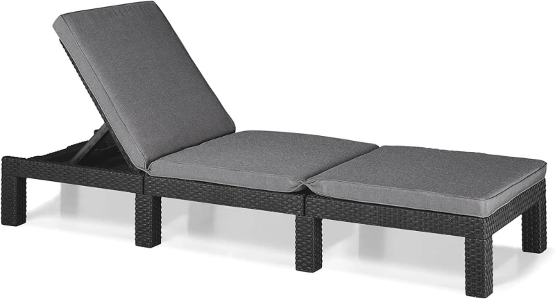 Image of Keter Sunlounger with Cushion Daytona Graphite Keter 8711245152851
