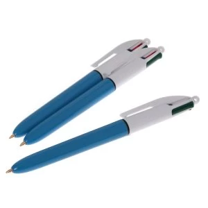 Image of Bic Four-Colour Retractable Ballpoint Biro - Twin-Pack with One Free