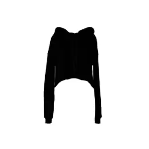 Image of Bella + Canvas Ladies Cropped Hoodie (S) (Black)