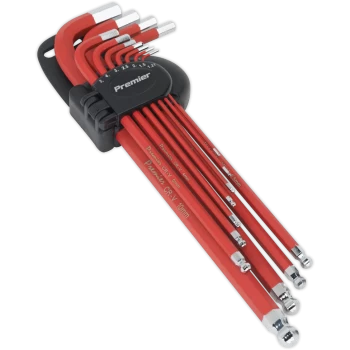 Image of Sealey 11 Piece Anti Slip Extra Long Ball End Hexagon Key Set Metric