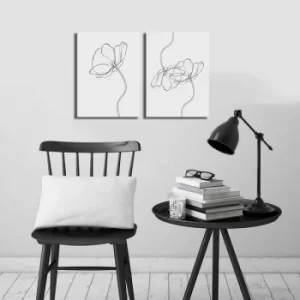 Image of 2P3040CIZC-03 Multicolor Decorative Canvas Painting (2 Pieces)