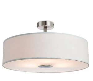 Image of 3 Light Semi Flush Light Cream, E27