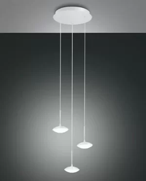 Image of Hale LED Cluster Pendant Ceiling Light White Glass