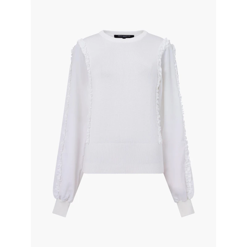 Image of French Connection Womens FC Krista Crew Neck Jumper White female 8 (XS)