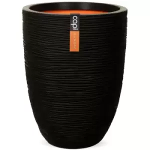 Image of Vase Nature Rib Elegant Low 36x47cm Black KBLR782 Capi Black
