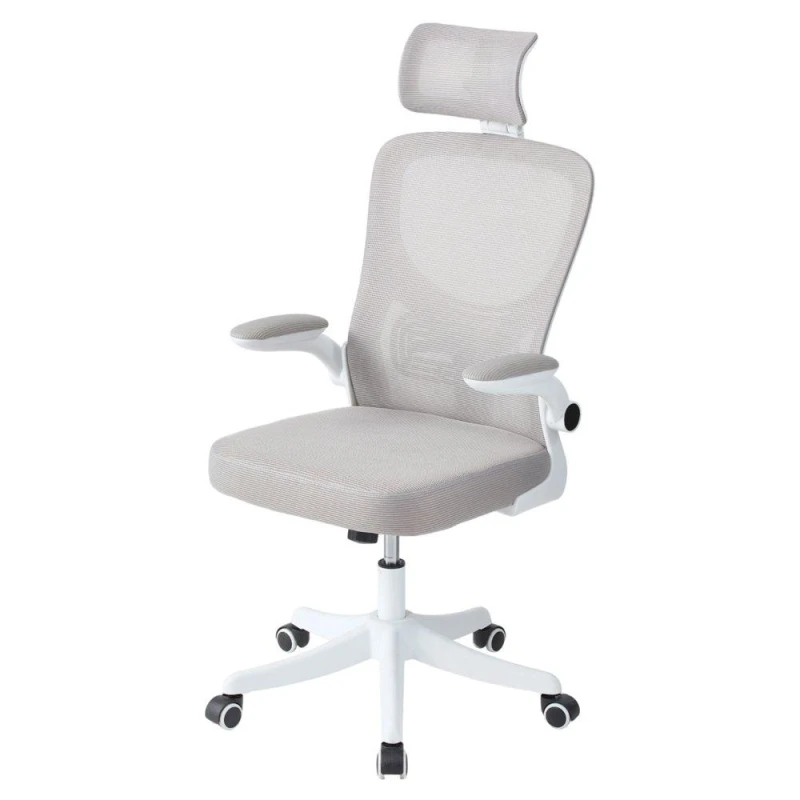 Image of Kabinet UK Height Adjustable Comfortable Mesh Office Chair White/Grey unisex One Size