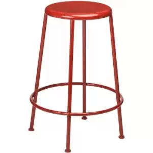 Image of Artisan Red Metal Bar Stool - Premier Housewares