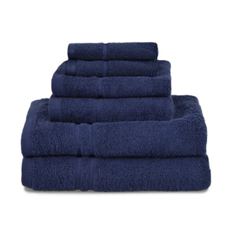Image of Allure Bath Fashions Hotel Essentials Cotton 6 Piece Towel Set - Navy