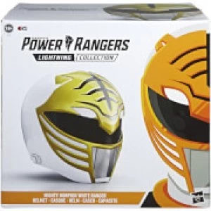 Image of Hasbro Power Rangers Lightning Collection Mighty Morphin White Ranger Helmet 1:1 Replica