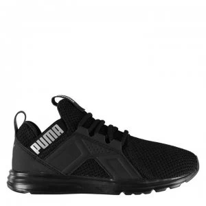 Image of Puma Enzo Weave Child Boys Trainers - Black/White