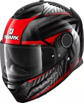Image of Shark Spartan Kobrak Helmet, black-red, Size 2XL, black-red, Size 2XL